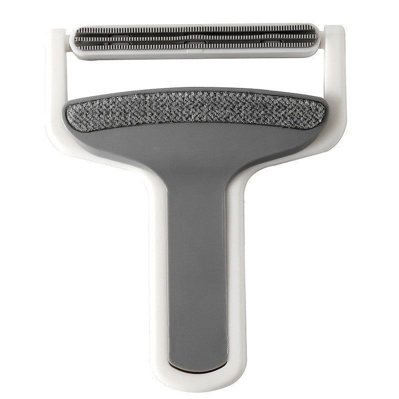 Perie de Indepartarea a Parului si Scamelor, Vivimall, 12 x 15 cm, Maner Confortabil, Alb/Gri - vivimall.ro