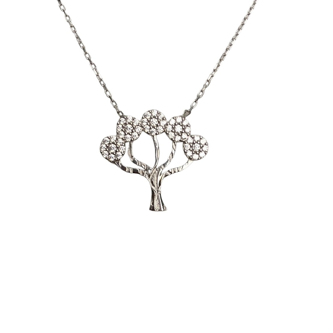 Colier Argint 925, Copac cu Zirconii 42 cm - vivimall.ro