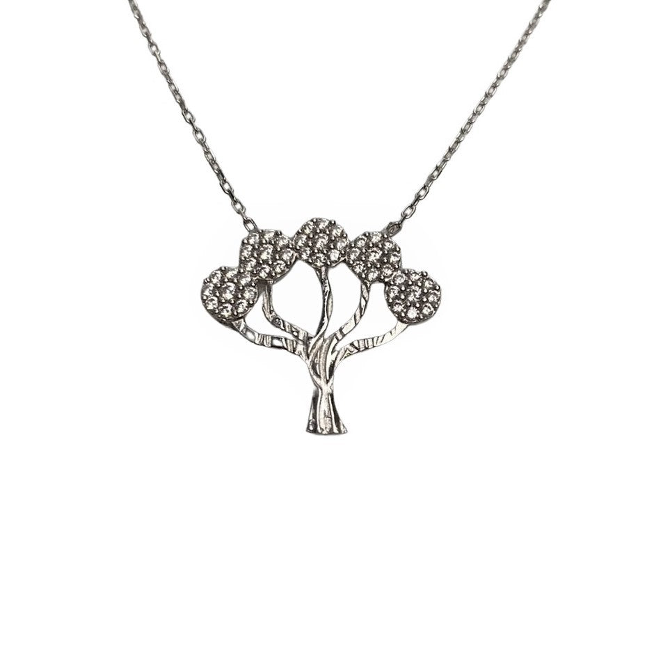 Colier Argint 925, Copac cu Zirconii 42 cm - vivimall.ro