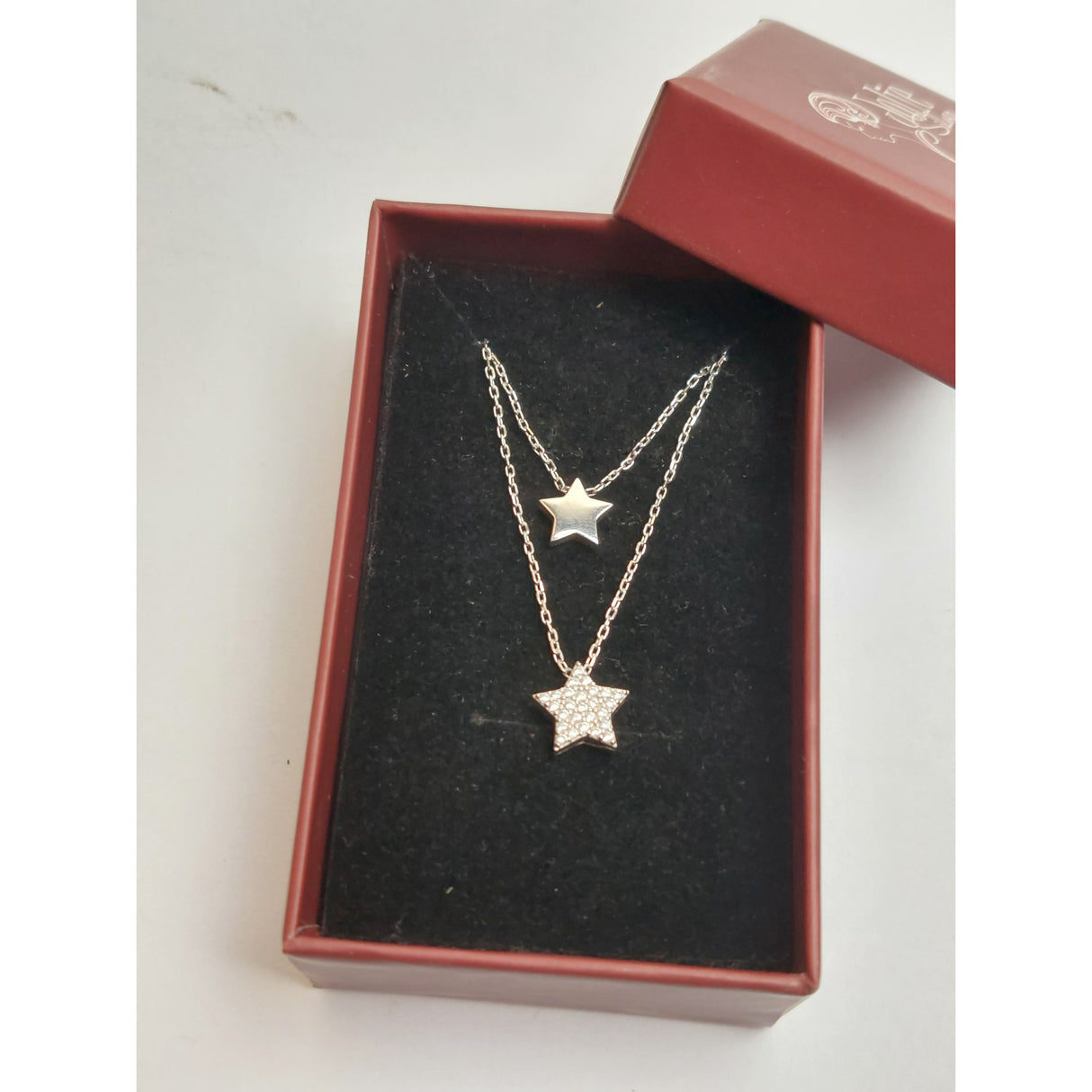 Colier Dublu din Argint Stelute, Jolie Silver, 3.1g. 1 cm x 1cm