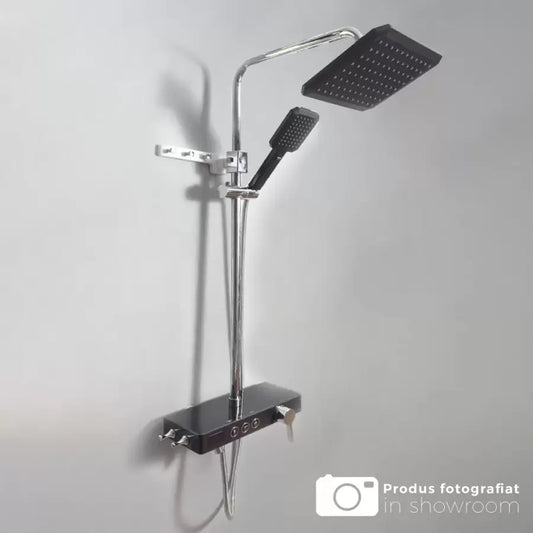 Coloana Dus Afisaj Lcd Inox Negru Sjg/006 - vivimall.ro