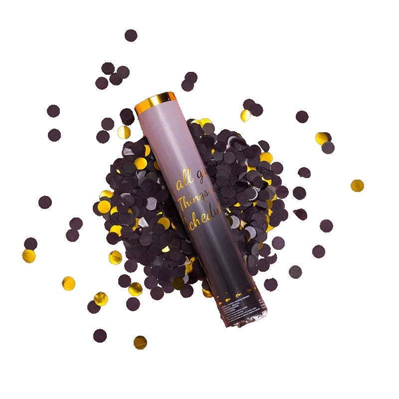 Tun Confetti Petrecere, Lungime 30 Cm, Negru/ - vivimall.ro