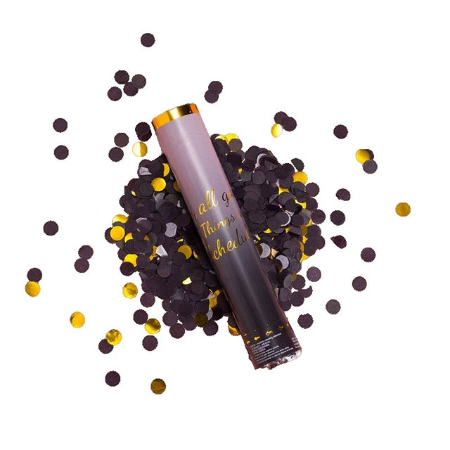 Tun Confetti Petrecere, Lungime 30 Cm, Negru/ - vivimall.ro