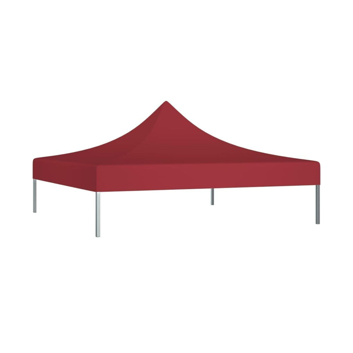 Copertină pavilion Flippy 3x3 m roșu, material 420D, vedere frontală din față