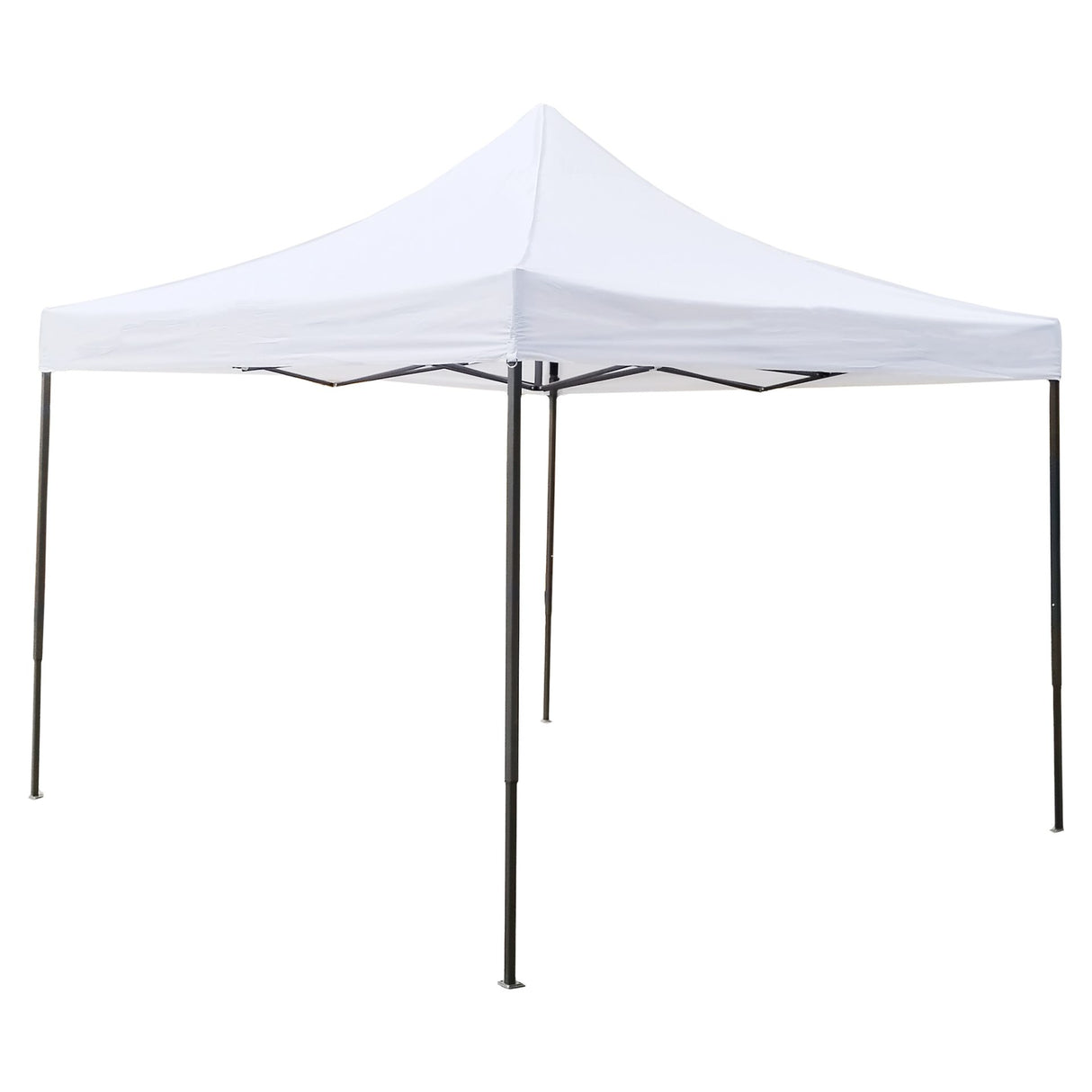 Cort Pavilion Pliabil 3x3m, Flippy, Cadru Metal Pliabil Ranforsat, Acoperis 420D 185 g/m, Polyester Oxford pentru Curte, Gradina, Evenimente, Alb