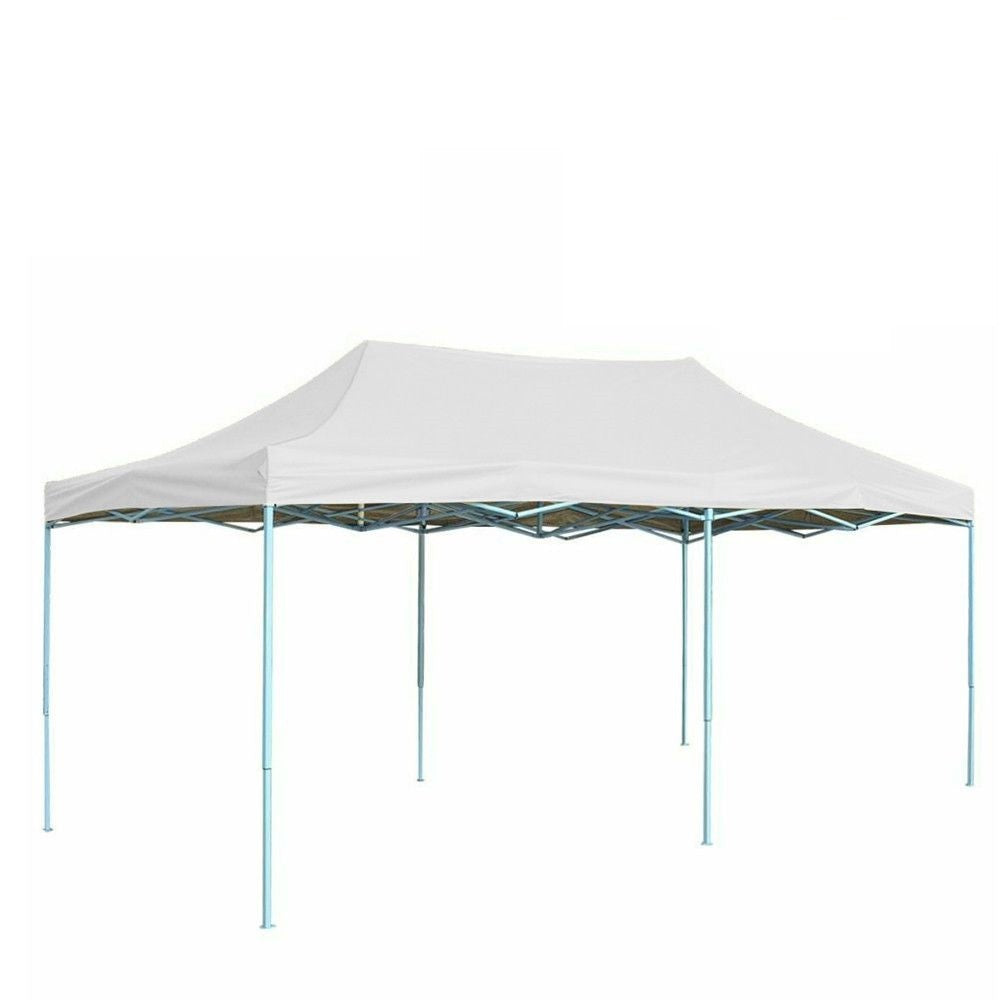 Cort Pavilion 3x6m Alb Pliabil Cadru Metal pentru Curte, Gradina, Evenimente - vivimall.ro