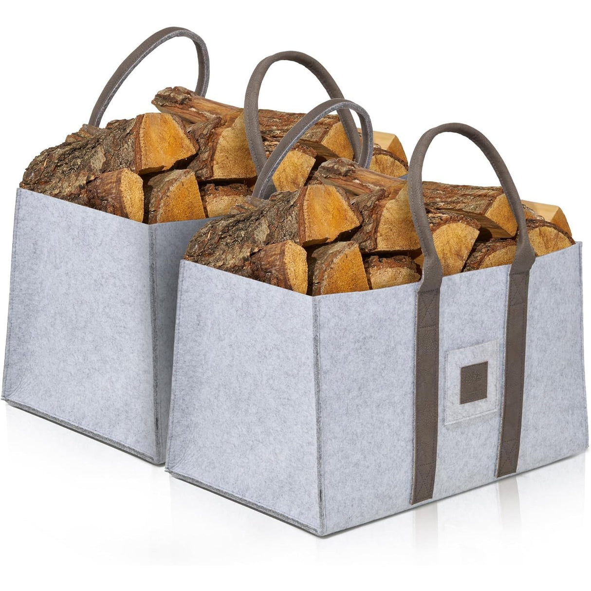 Cos Multifunctional pentru Rufe Murdare, Cos Depozitare, Vivimall, Gri, 50x34x32, Geanta Durabila pentru Lemne si Accesorii - vivimall.ro