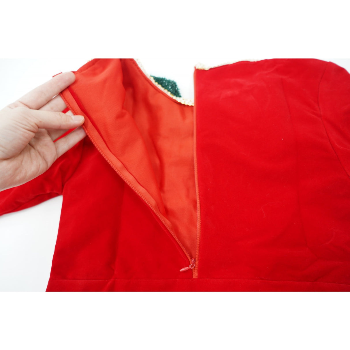 Costum Craciun, Vivimall, Fete, Spiridus, rosu, 10 - 13 ani, catifea - vivimall.ro