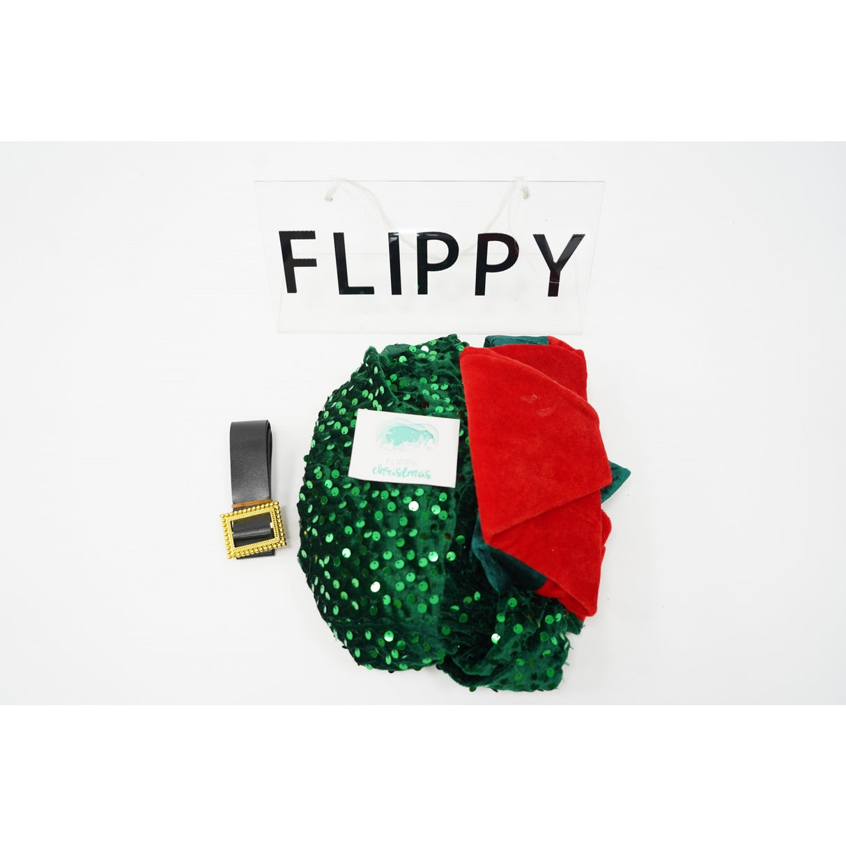 Costum Craciun, Flippy, Spiridus, rosu, 10 - 13 ani, catifea - vivimall.ro