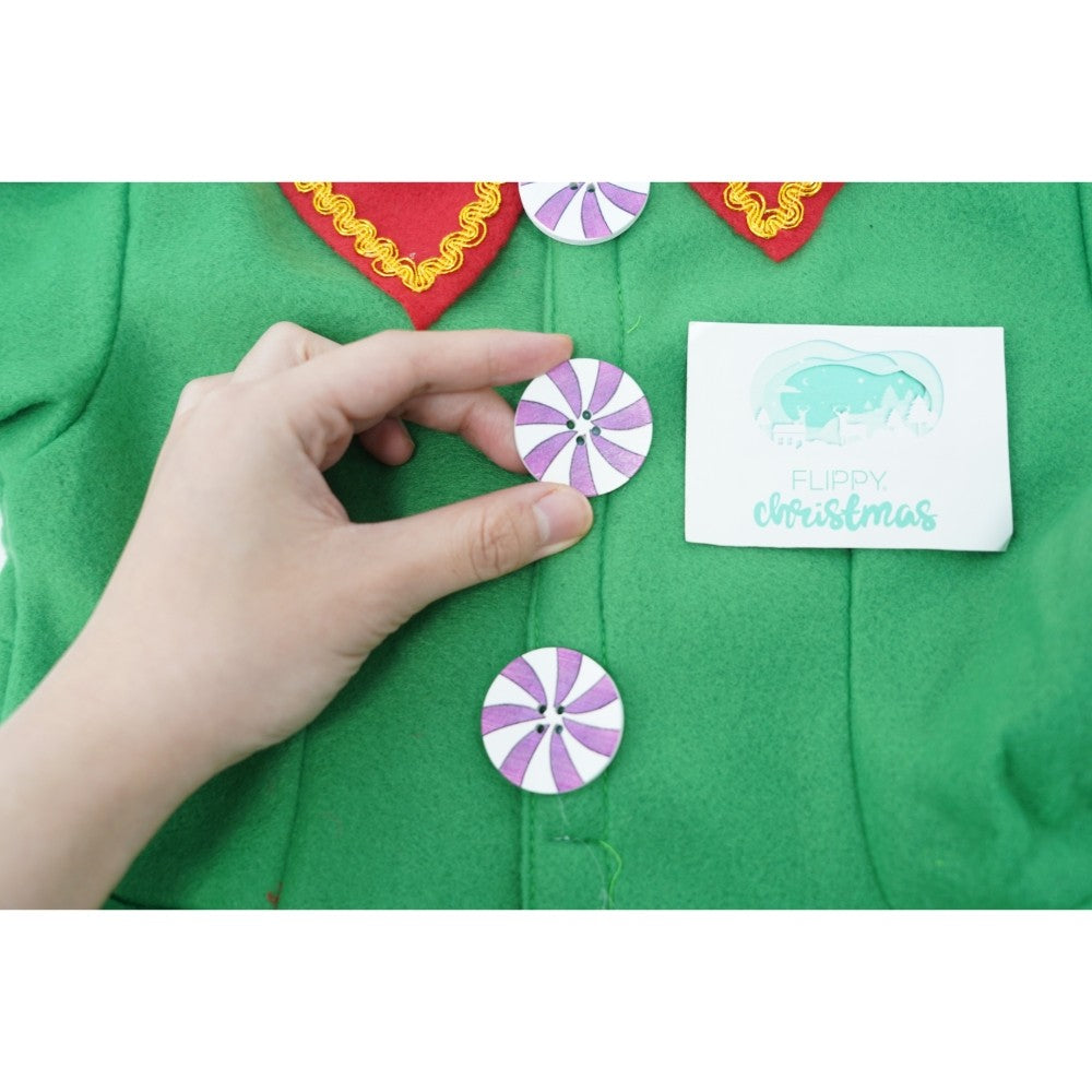 Costum Spiridus, Vivimall, Fete, 4-6 ani, Verde, Poliester - vivimall.ro