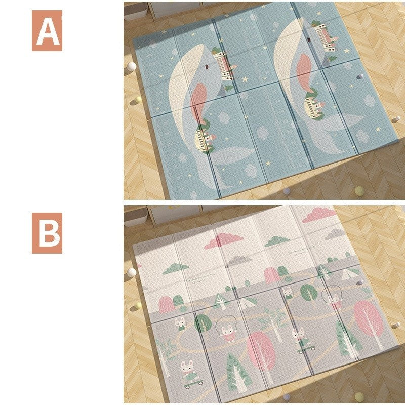 Covoras Pentru Copii, Cu 2 Fete, Din Xpe+Pe, Impermeabil, Antiderapant, Protectie Termica, +3 Luni, Pliabil