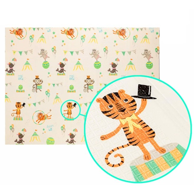 Covoras Pentru Copii, Cu 2 Fete, Din Xpe+Pe, Impermeabil, Antiderapant, Protectie Termica, +3 Luni, Pliabil