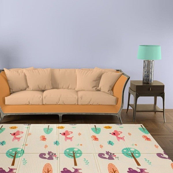 Covoras Pentru Copii, Cu 2 Fete, Din Xpe+Pe, Impermeabil, Antiderapant, Protectie Termica, +3 Luni, Pliabil