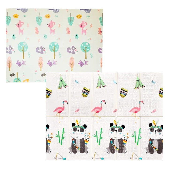 Covoras Pentru Copii, Cu 2 Fete, Din Xpe+Pe, Impermeabil, Antiderapant, Protectie Termica, +3 Luni, Pliabil - vivimall.ro