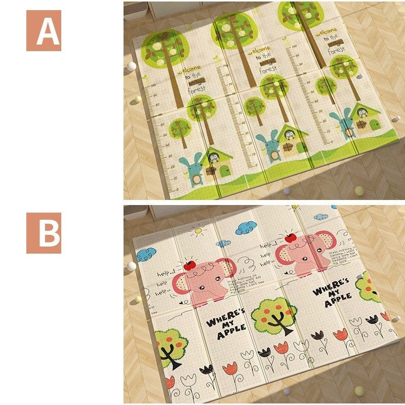 Covoras Pentru Copii, Cu 2 Fete, Din Xpe+Pe, Impermeabil, Antiderapant, Protectie Termica, +3 Luni, Pliabil