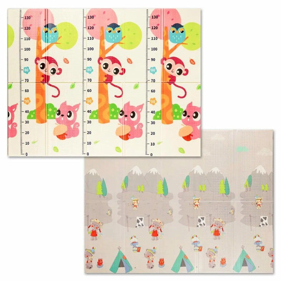 Covoras Pentru Copii, Cu 2 Fete, Din Xpe+Pe, Impermeabil, Antiderapant, Protectie Termica, +3 Luni, Pliabil - vivimall.ro