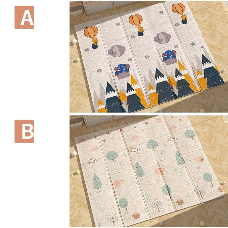 Covoras Pentru Copii, Cu 2 Fete, Din Xpe+Pe, Impermeabil, Antiderapant, Protectie Termica, +3 Luni, Pliabil