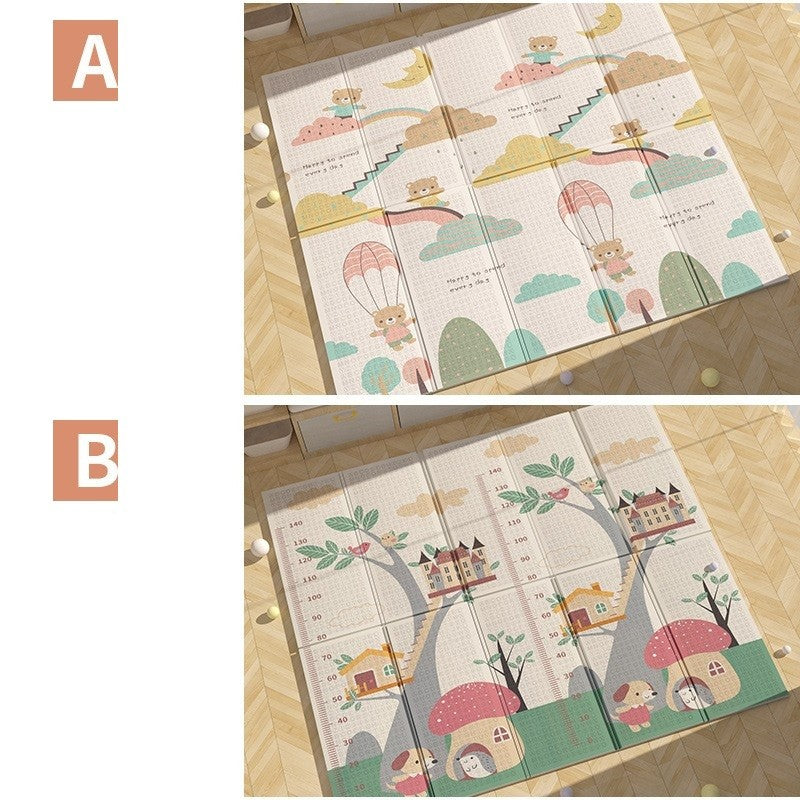 Covoras Pentru Copii, Cu 2 Fete, Din Xpe+Pe, Impermeabil, Antiderapant, Protectie Termica, +3 Luni, Pliabil