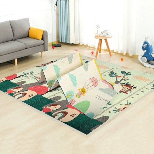 Covoras Pentru Copii, Cu 2 Fete, Din Xpe+Pe, Impermeabil, Antiderapant, Protectie Termica, +3 Luni, Pliabil