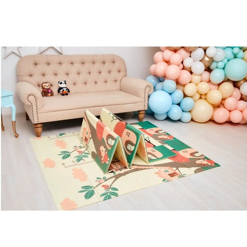 Covoras Pentru Copii, Cu 2 Fete, Din Xpe+Pe, Impermeabil, Antiderapant, Protectie Termica, +3 Luni, Pliabil