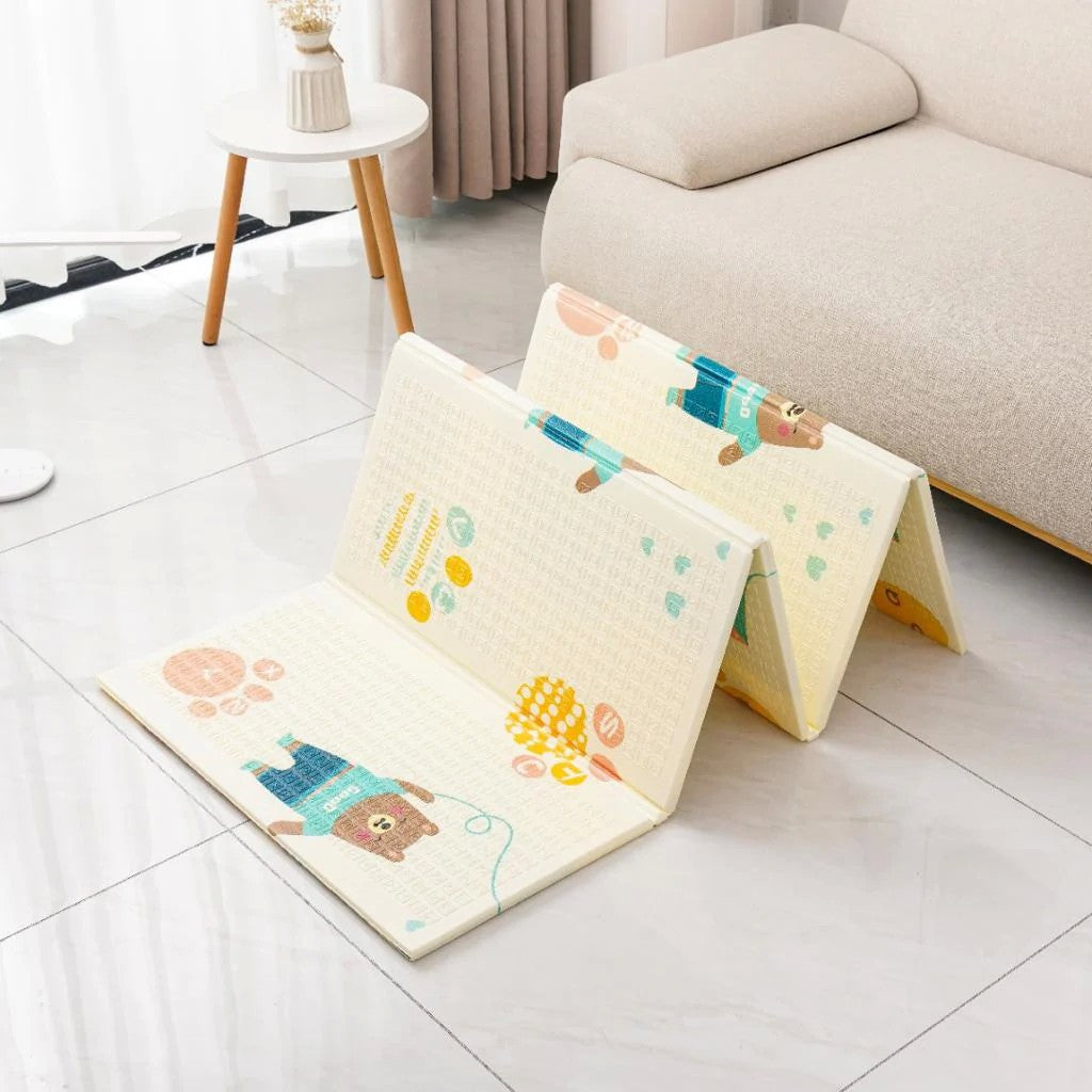 Covoras Pentru Copii, Cu 2 Fete, Din Xpe+Pe, Impermeabil, Antiderapant, Protectie Termica, +3 Luni, Pliabil