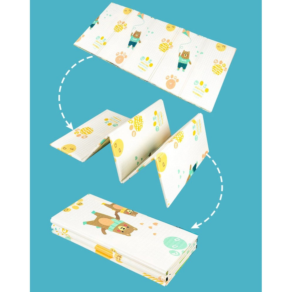 Covoras Pentru Copii, Cu 2 Fete, Din Xpe+Pe, Impermeabil, Antiderapant, Protectie Termica, +3 Luni, Pliabil