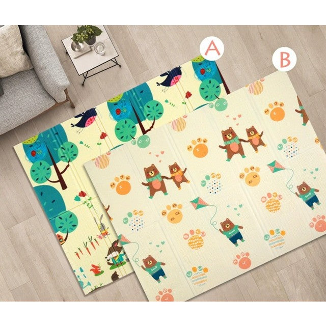 Covoras Pentru Copii, Cu 2 Fete, Din Xpe+Pe, Impermeabil, Antiderapant, Protectie Termica, +3 Luni, Pliabil