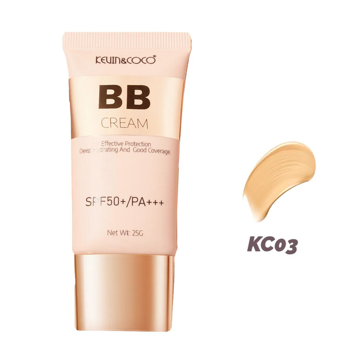 Crema BB Kevin&Coco Radiance-Enhancing, SPF 50+, PA +++, 4.5x1.5x10.8cm, 25 g, Nuanta KC03 - vivimall.ro