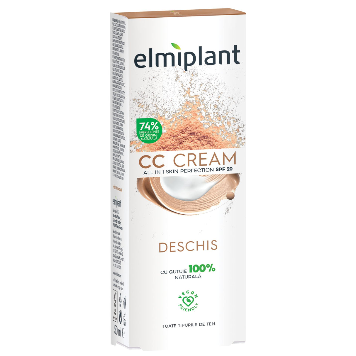 Crema CC Pentru Fata, Elmiplant, Crema de Zi Nuanta Deschisa, 50 ml - vivimall.ro