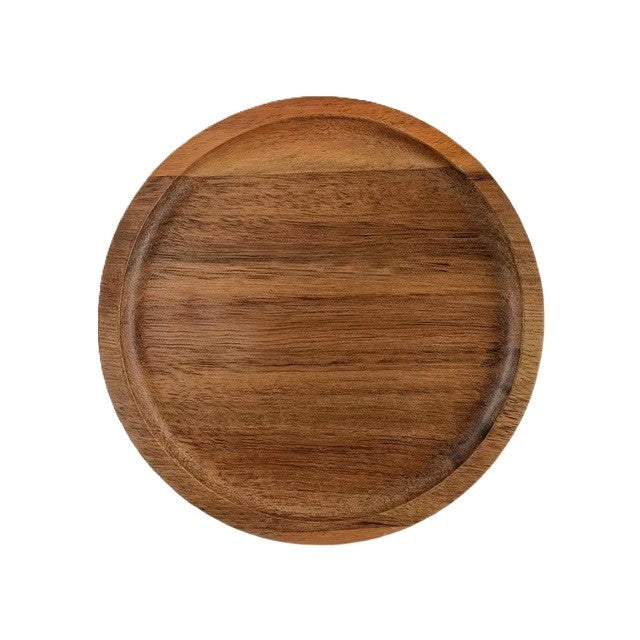 Farfurie din Lemn, Vivimall, Rotunda, pentru Alimente sau Decor, 20 x 1.5 cm, Natur - vivimall.ro
