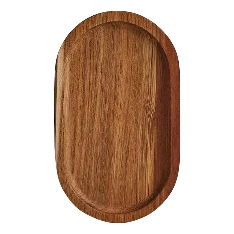 Tava din Lemn, Vivimall, Ovala, pentru Alimente sau Decor, 20 x 12 x 1.5 cm, Natur - vivimall.ro