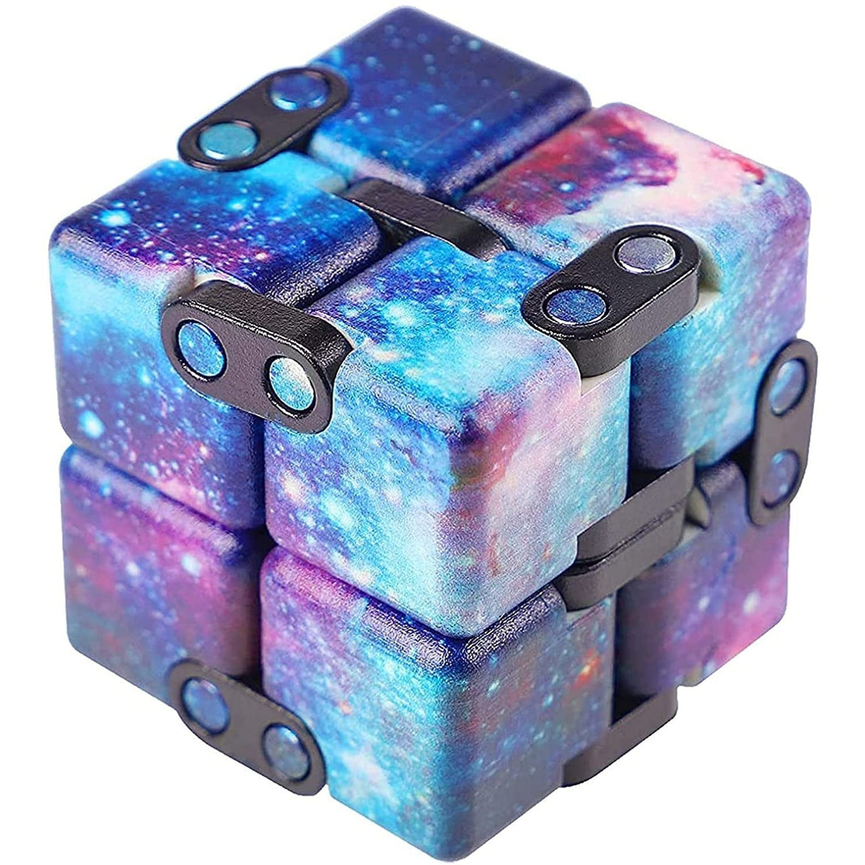 Cub antistres, Fidget Toy, Infinity Magic Cube, Galaxy, 4x4x4 cm - vivimall.ro