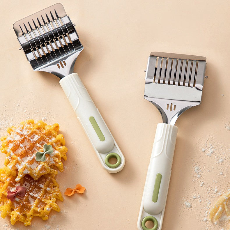 Dispozitiv de taiat Taietei, Vivimall, din Plastic cu Inox Razatoare, Curatator de Legume-Fructe, Maner Anti Alunecare, 22 x 6.5 cm Alb - vivimall.ro