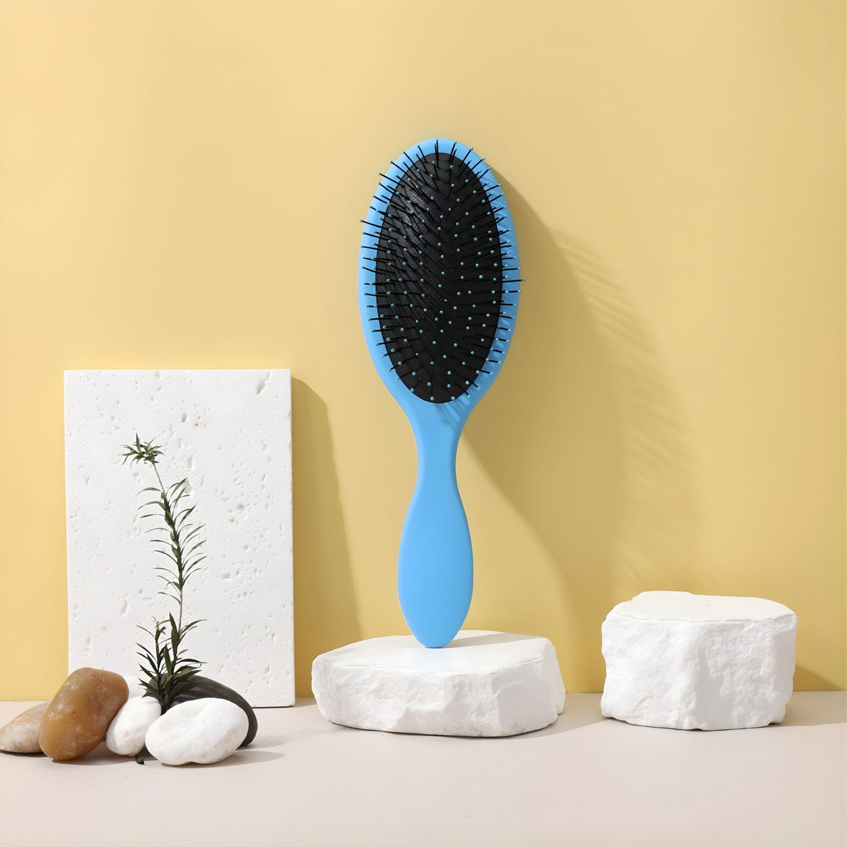 Pieptene cu Perna de Aer pentru Par, Flippy, Plastic ABS+Nylon, 22x7 cm, Albastru