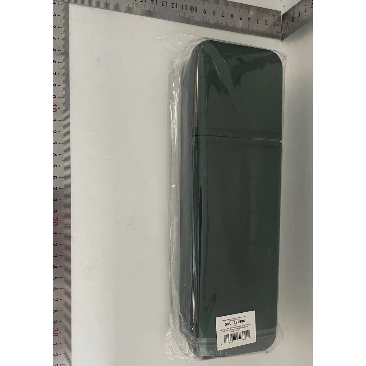 Cutie Organizatoare pentru Cabluri, Vivimall, din Plastic, 28 x 9 x 6 cm, Verde - vivimall.ro