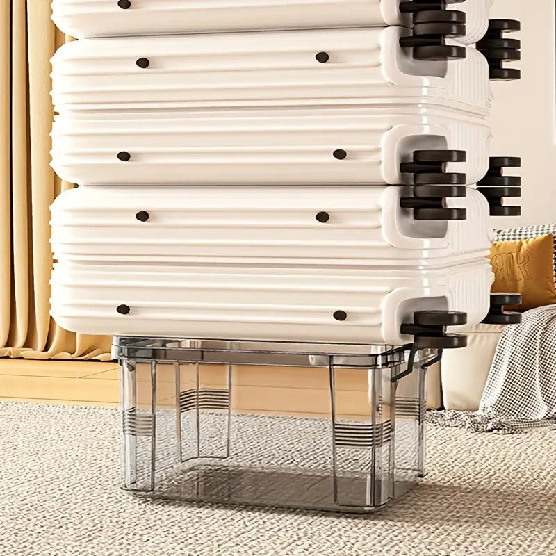 Cutie De Depozitare, Vivimall, Tip Valiza, pentru Alimente, Jucarii, Accesorii, Transparent-Gri, Marime M, 31.5x23x19 cm - vivimall.ro