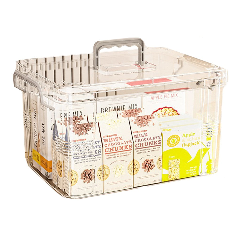 Cutie De Depozitare, Vivimall, Tip Valiza, pentru Alimente, Jucarii, Accesorii, Transparenta, Marime M, 31.5x23x19 cm - vivimall.ro