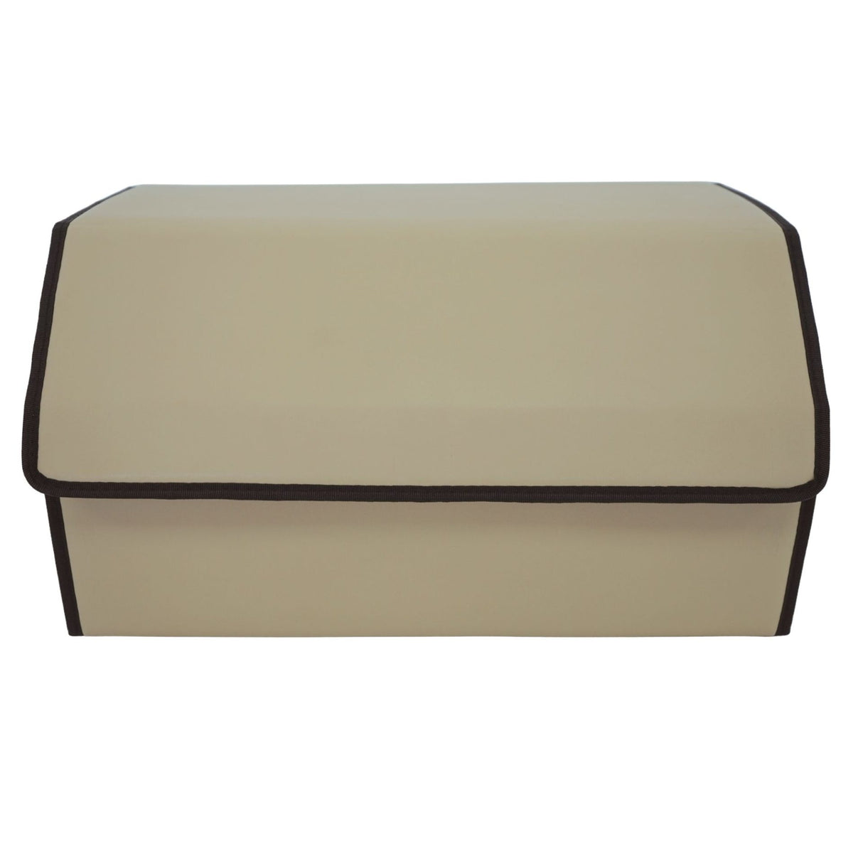 Cutie de Depozitare Auto, Flippy, Organizator Premium Portbagaj, Geanta Multifunctionala din Piele Ecologica, 2 Compartimente Depozitare, Pliabil si Rezistent la Uzura, Bej, 55 x 30 x 30cm - vivimall.ro