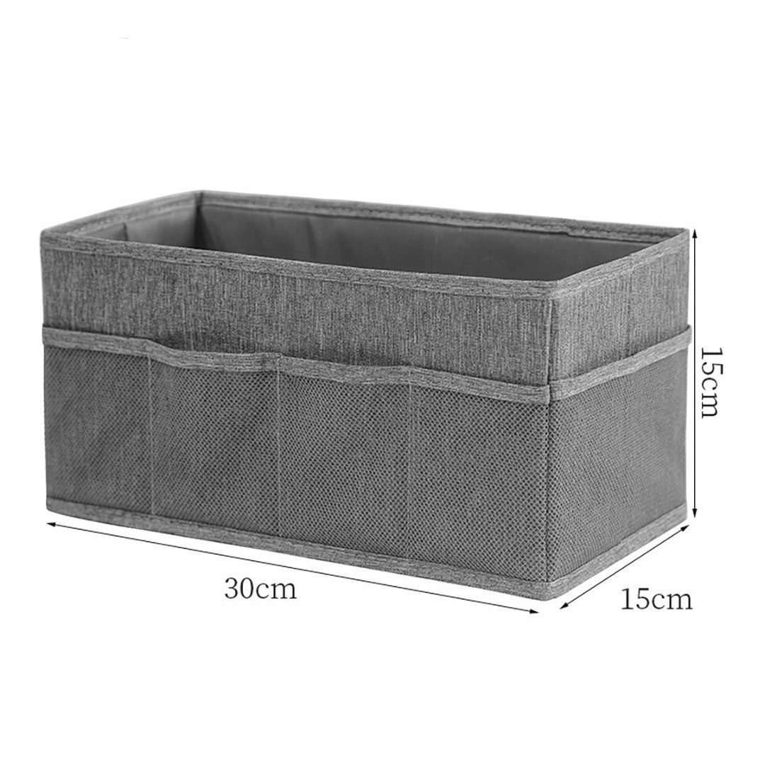 Cutie Depozitare cu Cadru Metalic, Vivimall, pentru Bucatarie, snacksuri, pliabila din poliester Oxford, 30 x 15 x 15 cm Gri - vivimall.ro