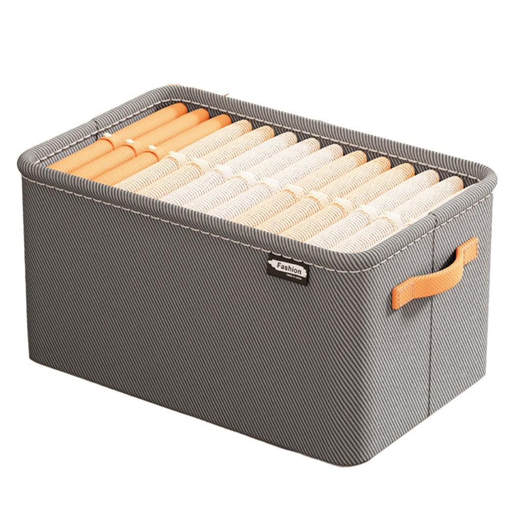 Cutie Depozitare, Pentru Haine, Lucruri, Din Textil Cu Cadru Metalic, Manere Laterale, Forma Dreptunghiulara, Volum 34 L