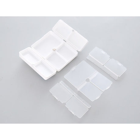 Cutie depozitare medicamente, 7 compartimente sigilate individual, pliabila, portabila, Flippy, Alb/Rosu