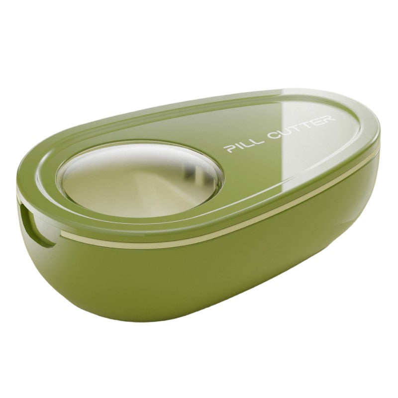 Cutie Taiat Pastile si Depozitare Medicamente, Flippy, Verde, 8x5x2.65 cm, Compacta si Portabila, Ideala Pentru Calatorii