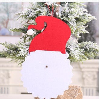 Decoratiune de Craciun Vivimall, Advent calendar, numara zilele pana la Craciun, model Mos Craciun, material poliester, 37 x 22 cm, rosu