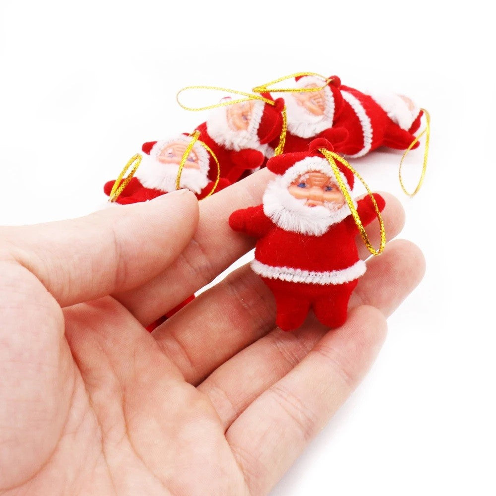 Decoratiune de Craciun, Mos Craciun mic, Flippy, cu agatatoare pentru pom