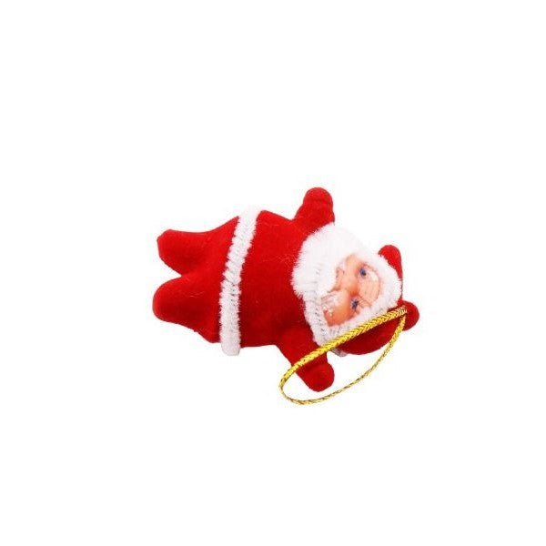 Decoratiune de Craciun, Mos Craciun mic, Flippy, cu agatatoare pentru pom