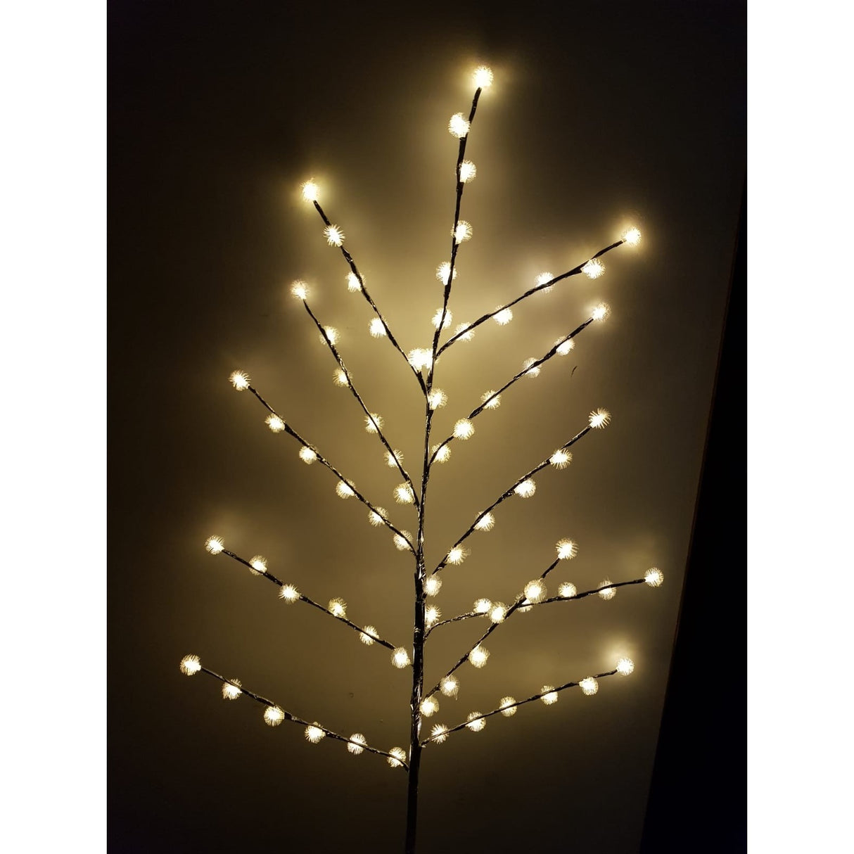 Decoratiune Luminoasa Crenguta cu Baterii 72 LED -uri Alb Cald - vivimall.ro