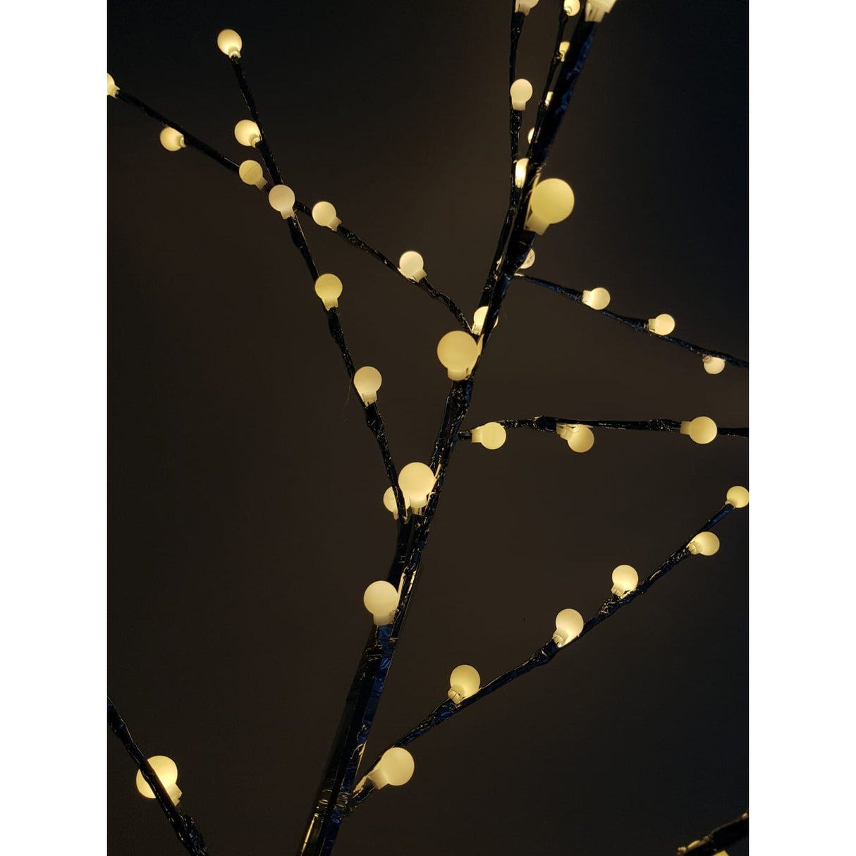 Decoratiune Luminoasa Crenguta cu Baterii 72 LED -uri Glob Alb Cald - vivimall.ro