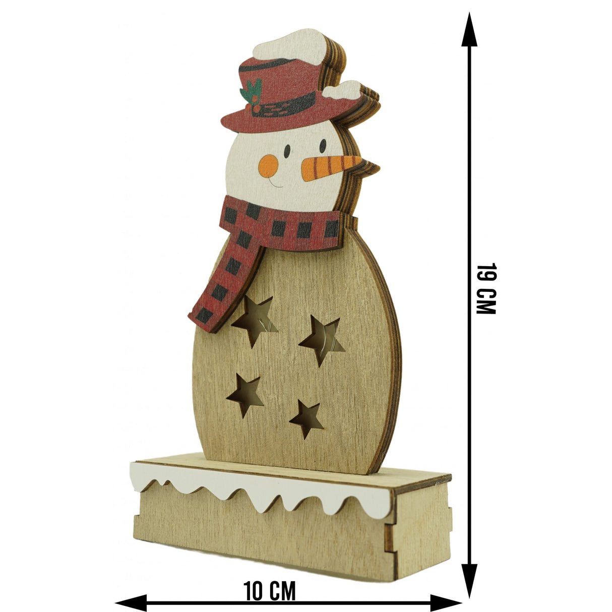 Decoratiune luminoasa, Flippy, Om de zapada, maro, lungime: 10 cm, latime: 5 cm, inaltime: 19 cm, lemn, interior/exterior - vivimall.ro