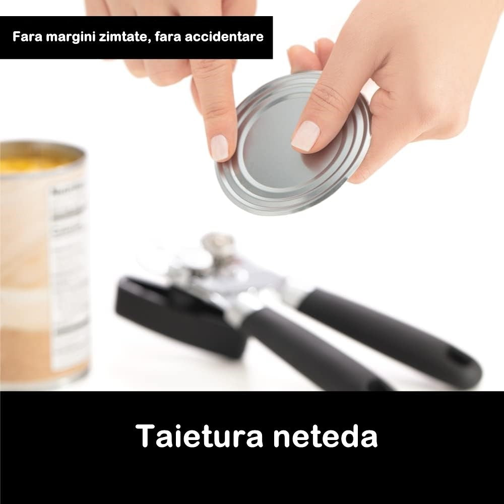 Desfacator de conserve multifunctional Vivimall, Otel inoxidabil, Maner antialunecare, ergonomic, rezistent la rugina, usor de utilizat, 21.6 x 6 cm, argintiu - vivimall.ro