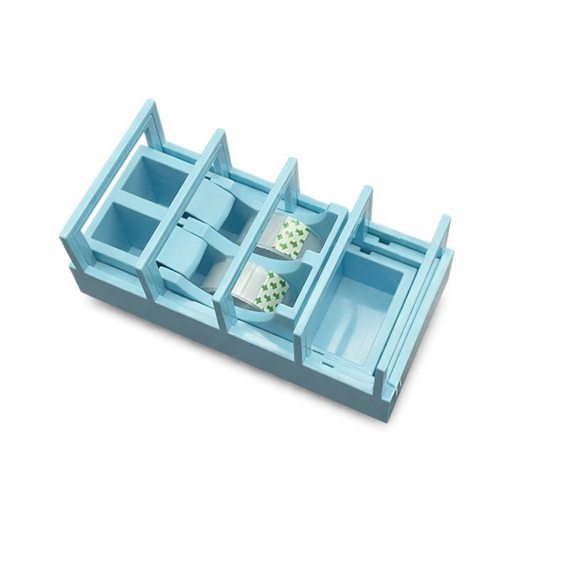 Dispenser de Banda Adeziva, Vivimall, Suport pentru Banda Adeziva pentru Birou, Scoala, din Plastic, 15,5 x 7,7 x 7,4 cm, Albastru deschis - vivimall.ro